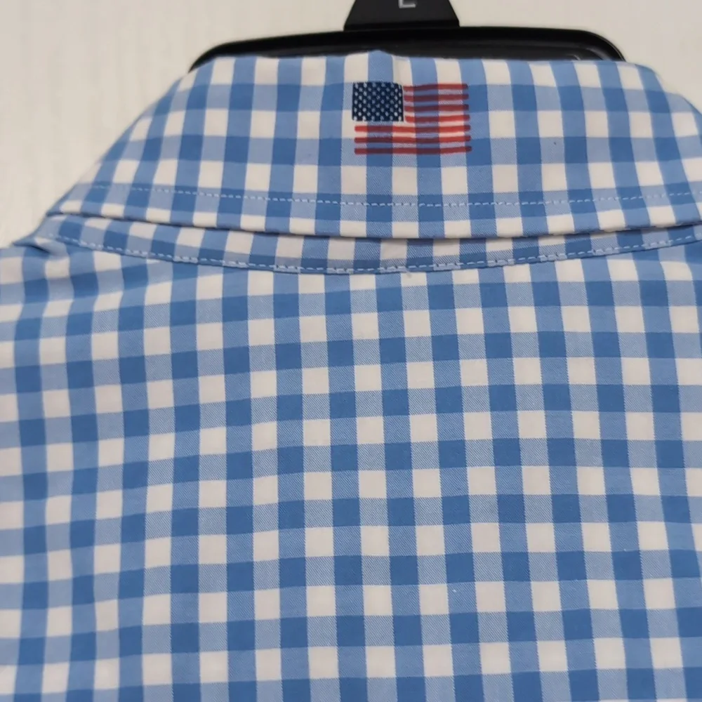 Vineyard Vines USA Flag Blue Check Tucker Shirt. Size Small - Picture 11 of 14